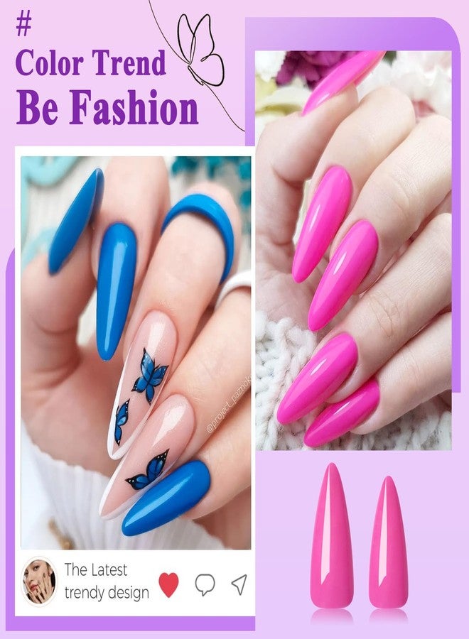 LuckForever 576pc Stiletto Press on Nails Long Fake Nails with Adhesive Tabs, Long False Nails Press ons Nail Stiletto Glue on Nails Artificial Fingernails Acrylic Stick Nail for Women Girls - Image 3